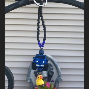 Silicone 4x4 Jeep Duck Rearview Mirror Charm-Keychain-Bag Charm-Beaded Bracelet
